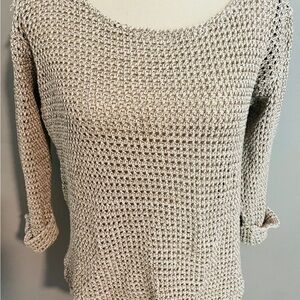 Boutique Cozy Knit Beige Sweater